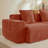 Harrison Armless Sofa Velvet- Red-637286374