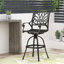 Tabouret de bar pivotant en aluminium moulé