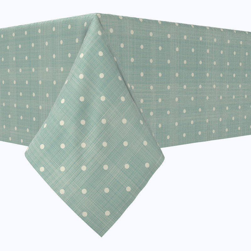 Rectangular Tablecloth, 100% Cotton, 52X104", Textured Dots, 104" L x 60" W