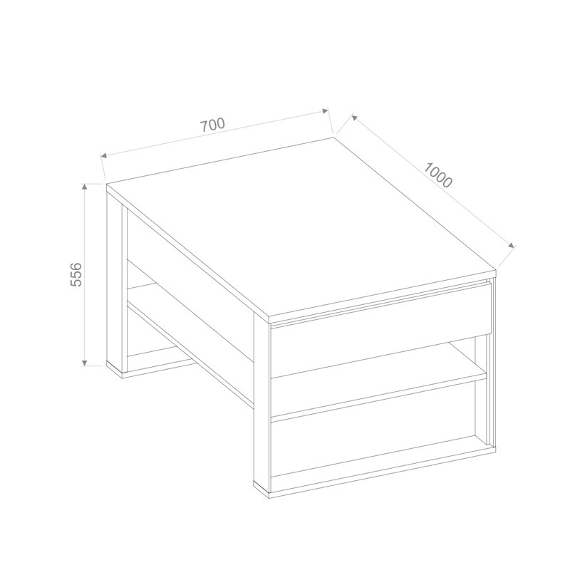 Vanburen Solid Wood 100cm W 4 - Drawer Chest of Drawers