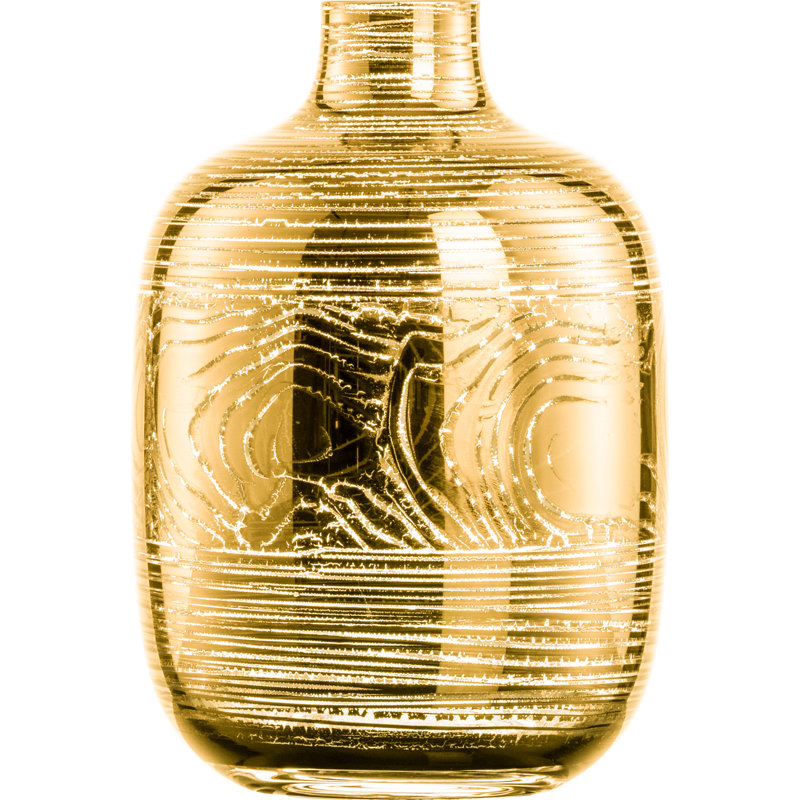 Barteld Wood Table Vase, Gold 