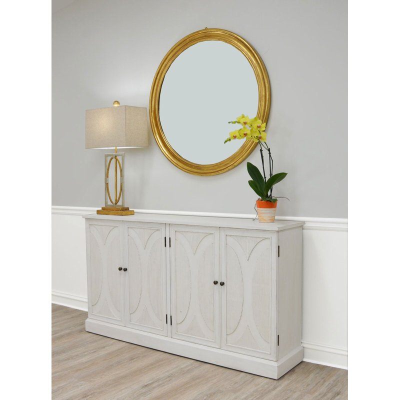 Cecilia 64'' W Solid Wood Sideboard, Antiqued White