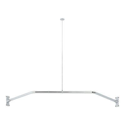 36" L Curved Fixed Shower Curtain Rod