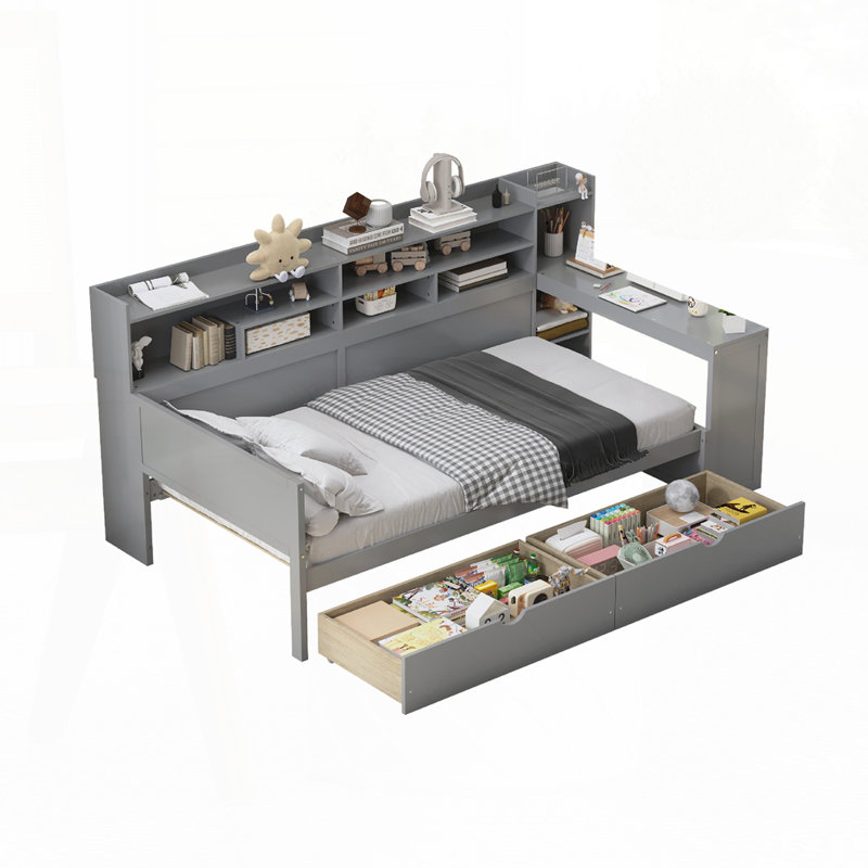 Lit de jour en bois multifonctionnel, Lit simple