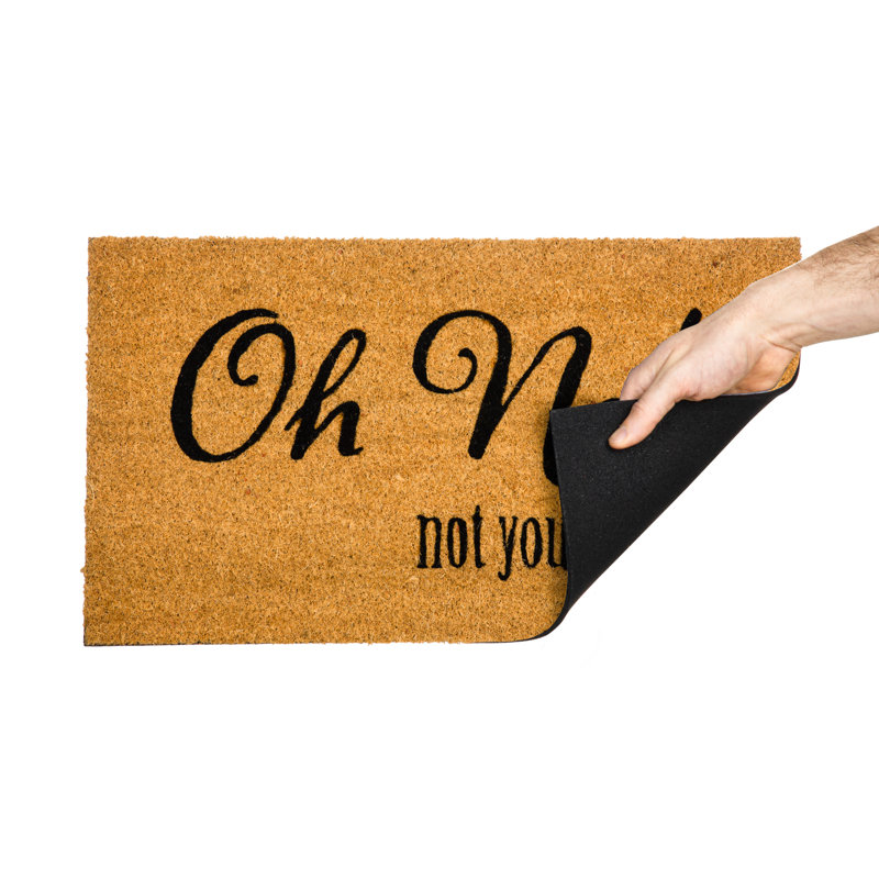 Tapis en fibre de coco 28 po x 16 po, Oh No!