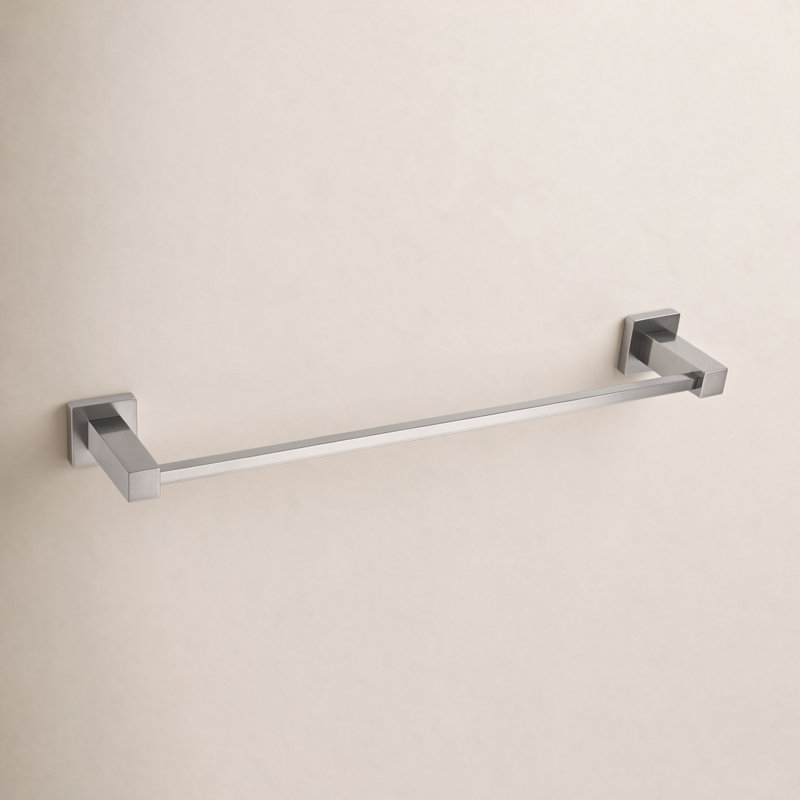 Porte-serviettes mural 20 po Cube Bathroom, Nickel brossé