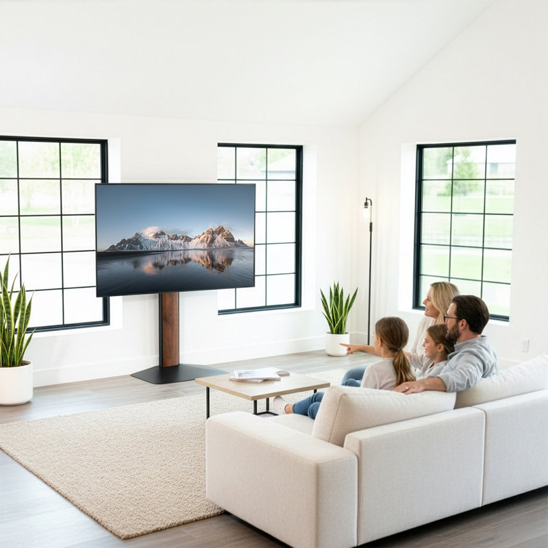 Meuble télé avec base surdimensionnée VIVO, pour écrans de 55 à 86 po