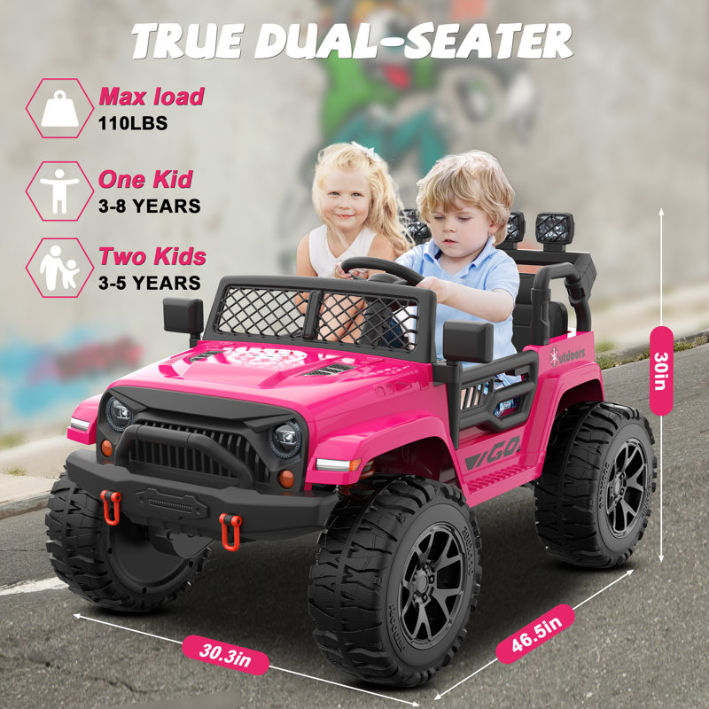 Pink 24V Ride-On Truck with Remote Control