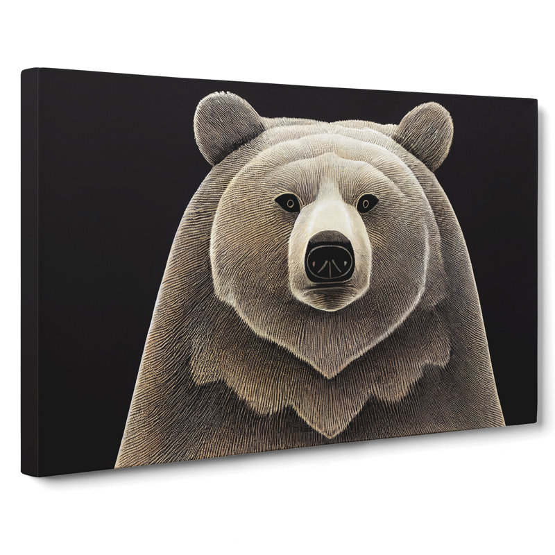 Enthralling Bear - Wrapped Canvas Print, 40cm H x 60cm W x 3cm D