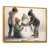 Toile avec cadre flottant or