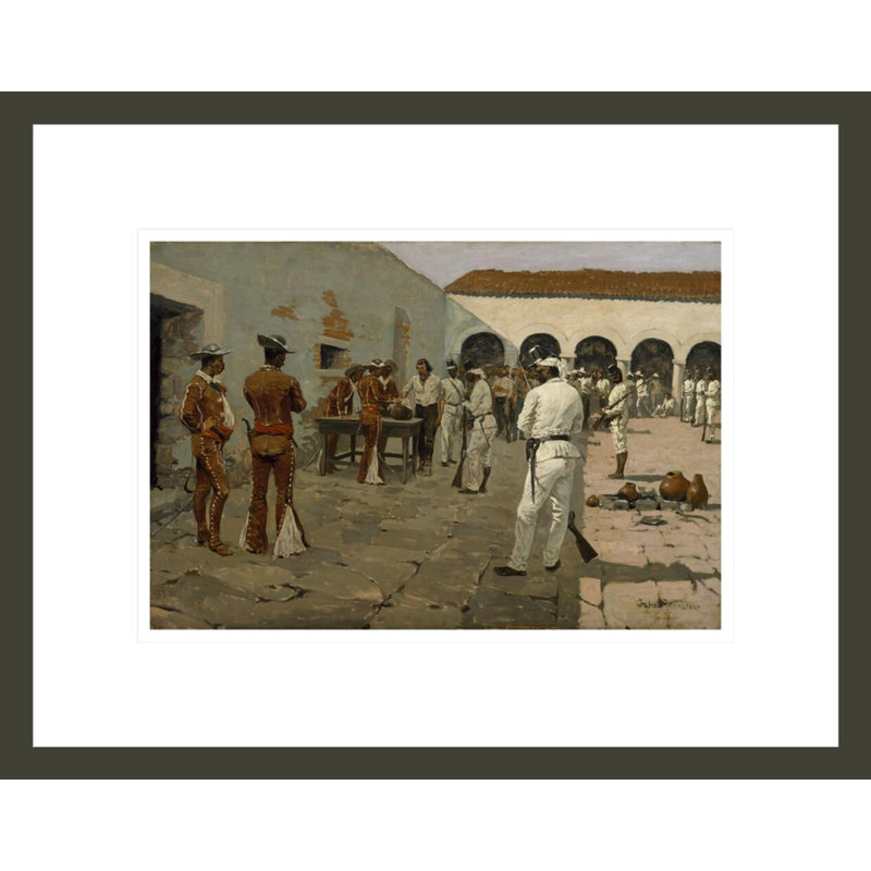 «The Mier Expedition: The Dessin of the Black Bean» par Frederic Remington, impression giclée encadrée