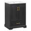 Lucerne 24" Freestanding Bathroom Vanity with Ceramic Sink, Divided Drawer & Soft-Close Doors-123413726