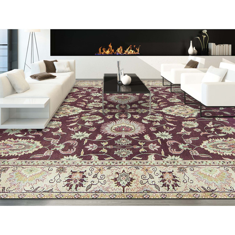 Hand-Knotted High-Quality Red Area Rug