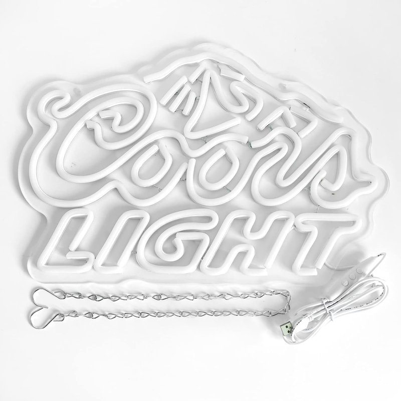 Enseignes au néon pour décoration murale Enseignes au néon pour chambre à coucher, enseignes à DEL convenant à un bar-pub, restaurant, fête d'anniversaire, cadeau, art mural, enseigne lumineuse à DEL Crs, puissance 5V USB, 17 * 11 pouces (azur + r
