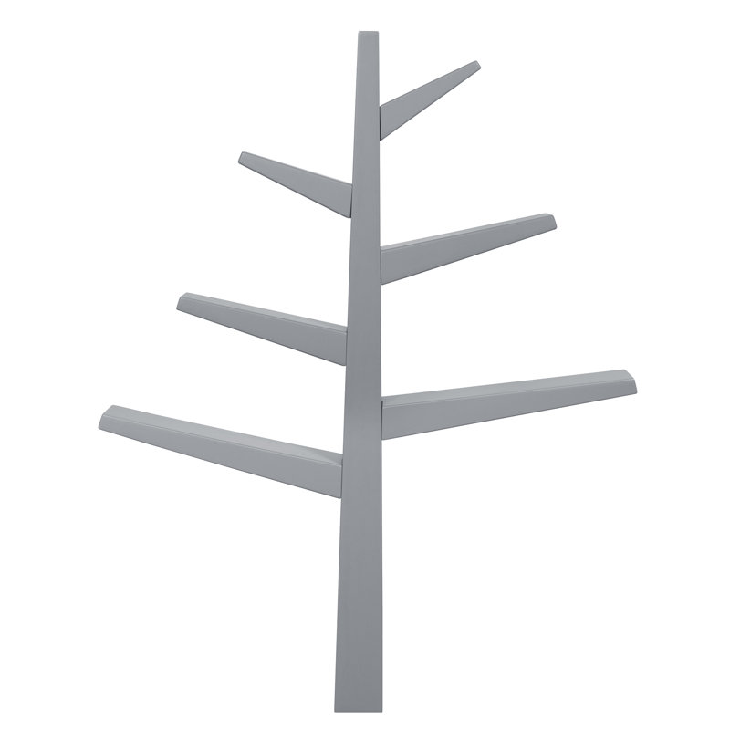 Spruce Tree 51" H x 41" W Kids Bookcase, Grey