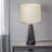 White Linen Drum Lamp Shade-122876988