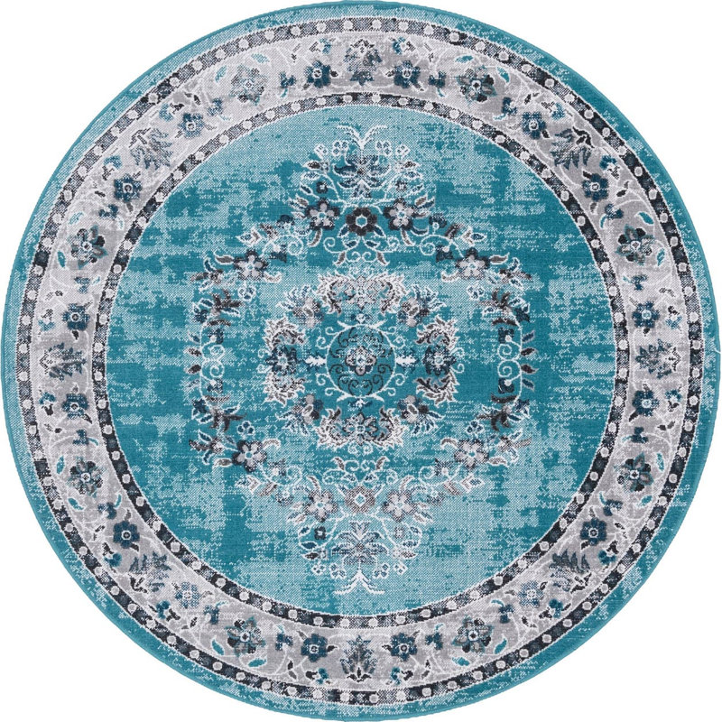 Oriental Indoor Rug, Round 5'3"