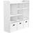 Latitude Run® 7 Cubes Organizer, Wooden Cube Bookcase,3 Tier Open Shelf, Cabinet Organizer Sorted Storage, Open Shelf Bookshelf,Storage For Home Office Workspace, White