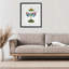 «Bright Moths Trio», reproduction sous verre encadrée, design par Farida Zaman-242170730-242170731