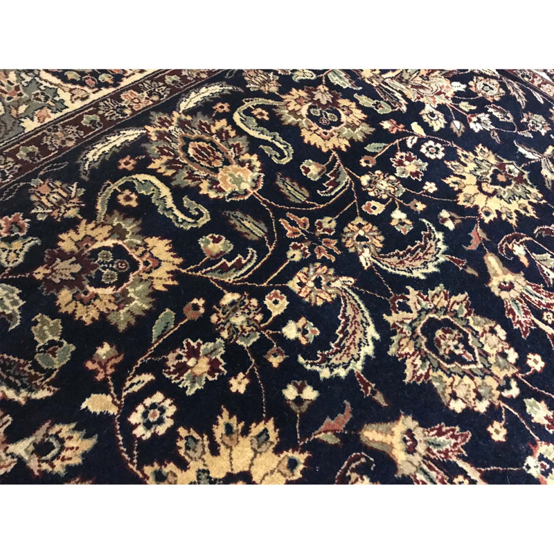 Hand-Knotted High-Quality Navy Area Rug