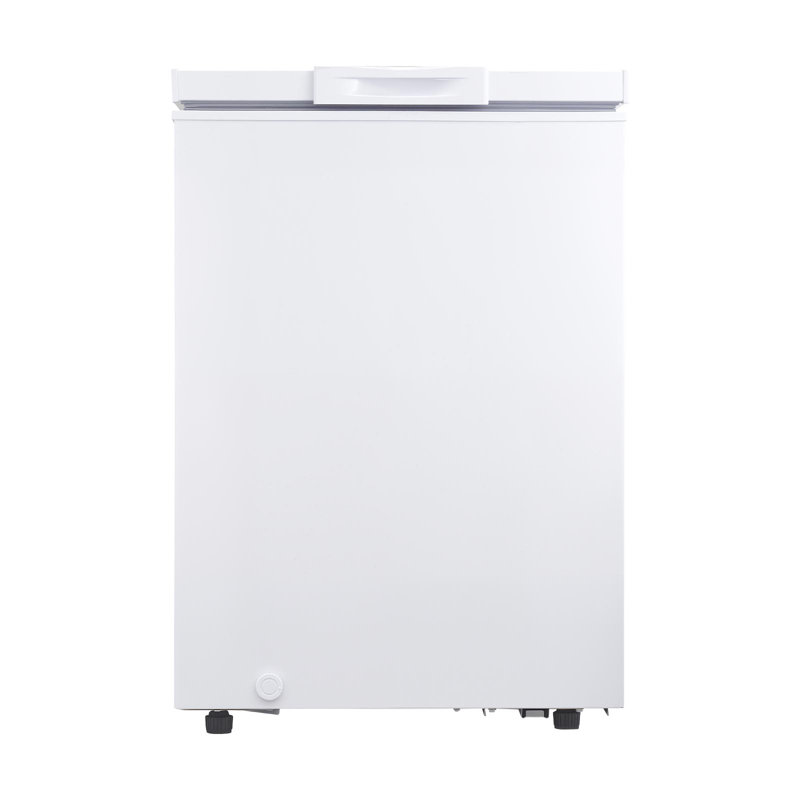 Chest Freezer, 3.3 Cu.ft Compact Deep Freezer, Free Standing Top Open Door Chest Freezers with 2 Removable Baskets & Adjustable Thermostat - Energy Saving, Low Noise & Garage Ready, White