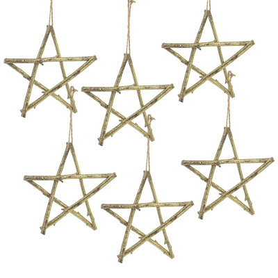 Rattan Star - 10" - Set of 6