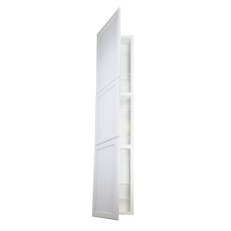 Armoire à pharmacie Donovan, H 78 po x l 14 po x P 3,5 po, Apprêté gris