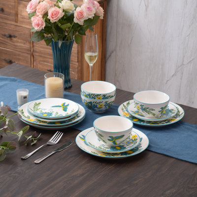 Wisenvoy Piece Porcelain China Dinnerware Set - Service for 4