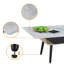 Table basse Landon de 47 po avec plateau en verre marbré gris et bois cintré-130556810