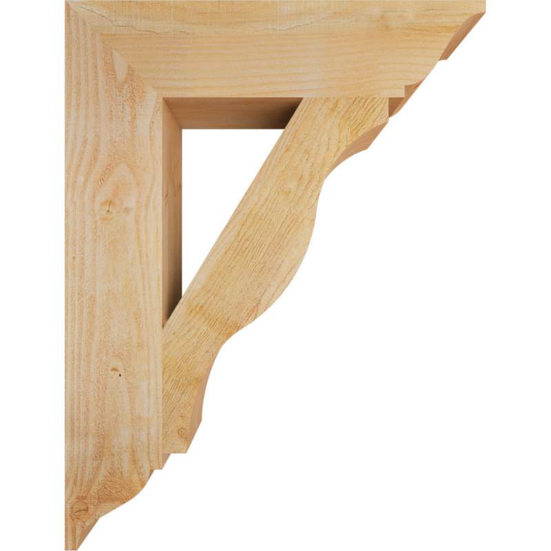 Funston Traditional Bracket, 34" H x 6" W x 26" D, Douglas Fir, Rough Sawn