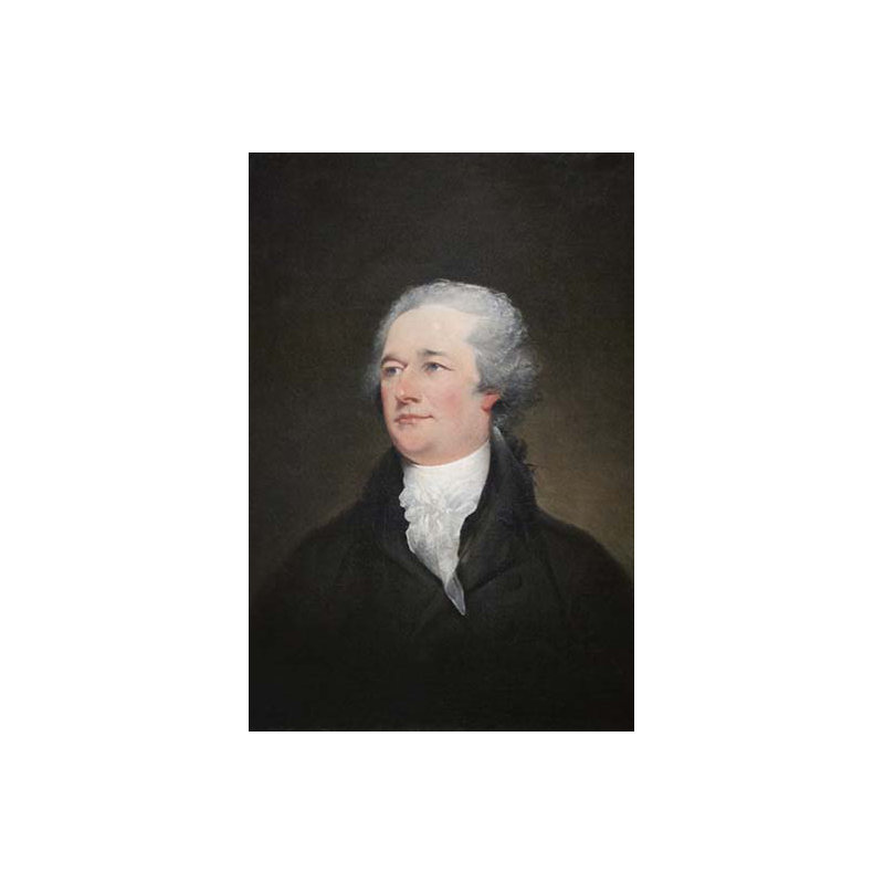 Alexander hamilton-impression, H 42 po x l 28 po x P 1,5 po