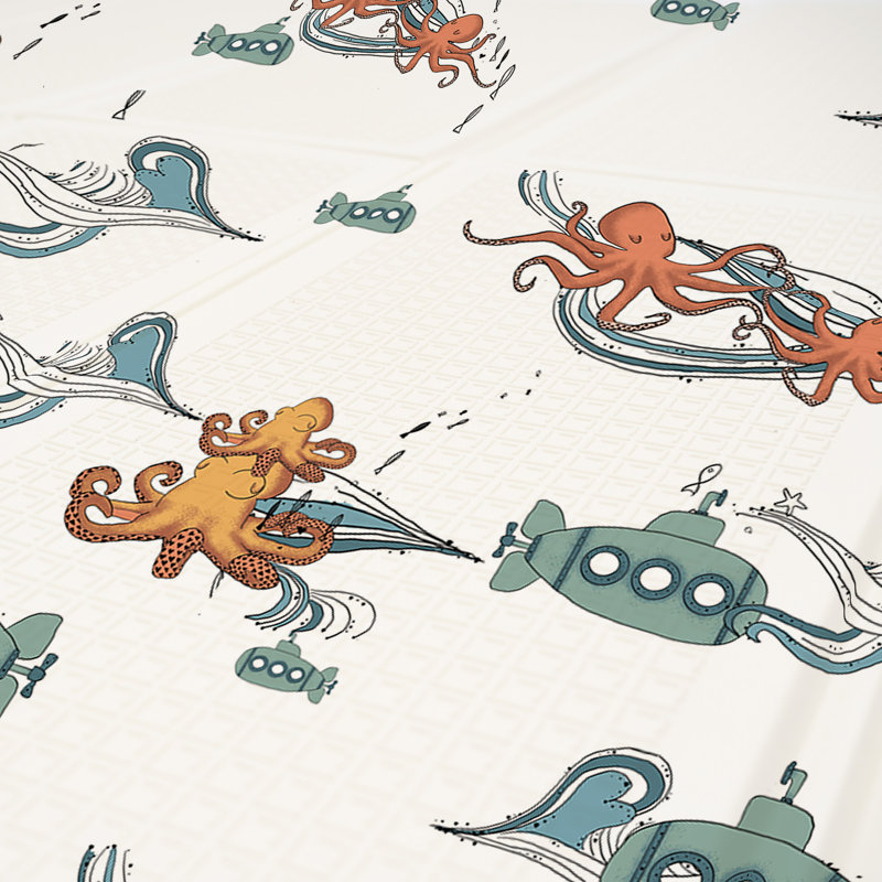 Tapis de jeu en mousse pliable JumpOff Jo, Octopus Treasure