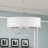 Sampson 23" W 5-Light Metal Drum Chandelier with Linen Blend Shade -350388595