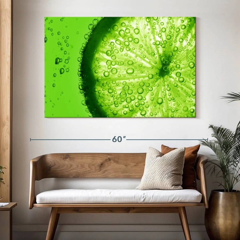 Yarlin Lime Slice, 34" H x 51" W