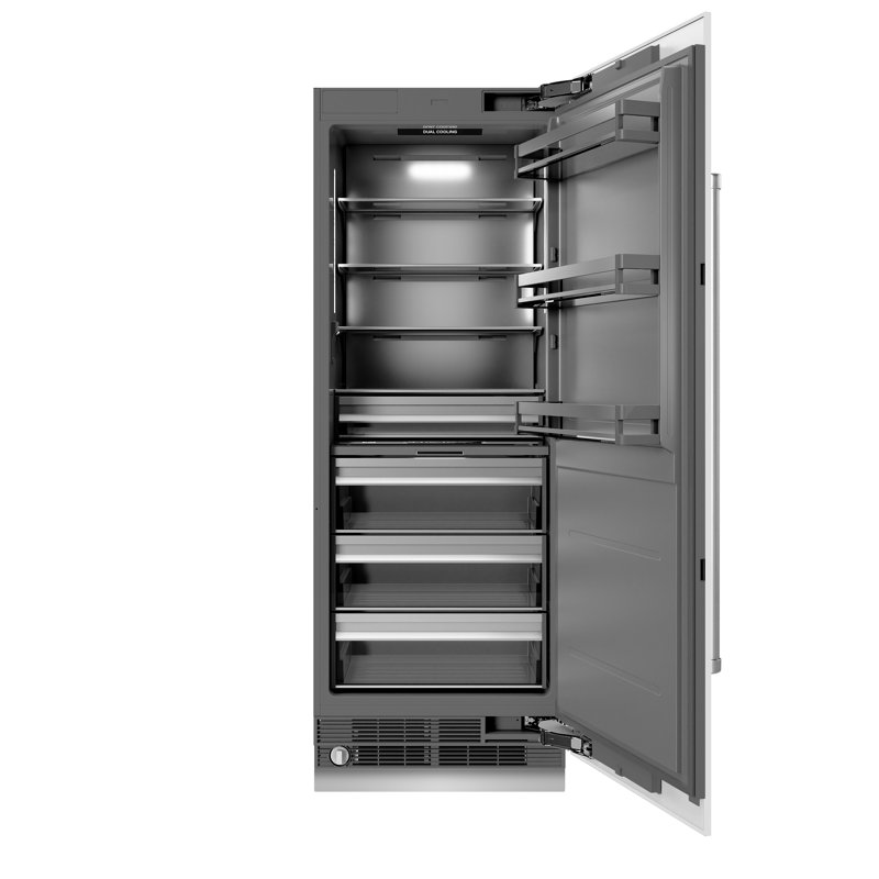 ZLINE 30 po 16,7 pi³ Réfrigérateur colonne avec intérieur gris graphite, Blanc mat