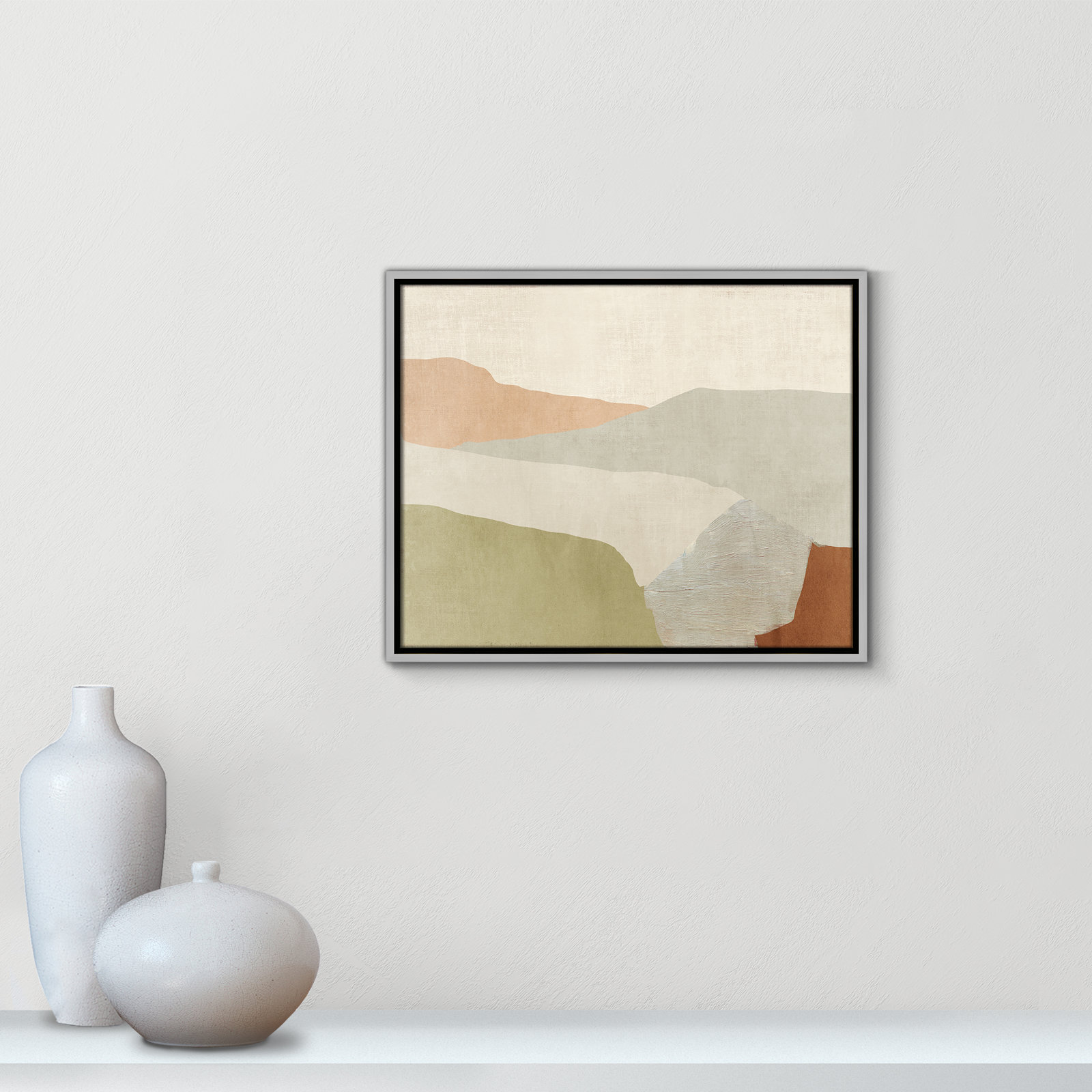 Elspeth "Pastel Views" Painting, 17.5" H x 21.5" W, Silver