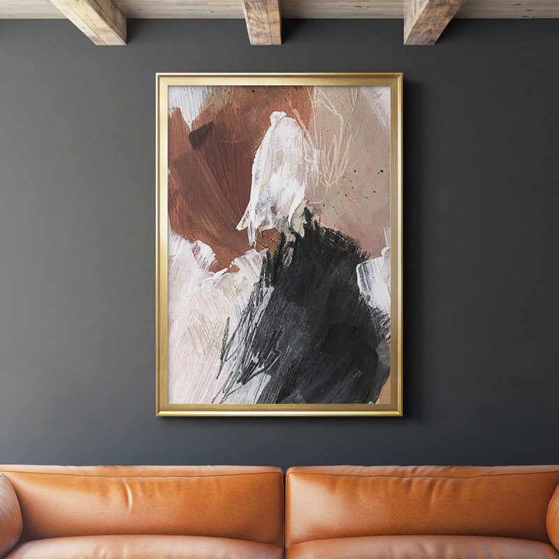 «Unbleached Neutrals II», reproduction encadrée de qualité supérieure - prête à être accrochée, Encadrement doré