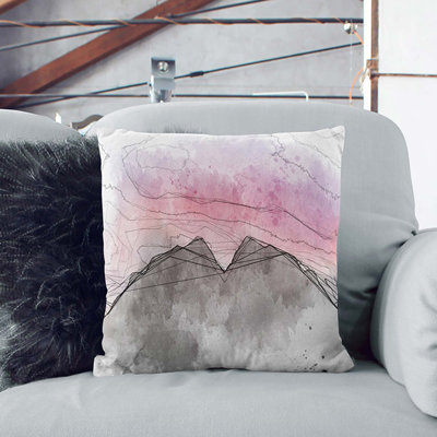 Mountain Mirror Cushion with Filling