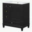 Meuble-lavabo de salle de bain avec lavabo, une porte avec tablette et trois tiroirs-314270890