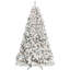 Arbre de Noël 8 pi avec 700 lumières UL et 54 pommes de pin naturelles - pointes en PVC enneigées, 1754 pointes, structure à charnières, support en métal stable, installation facile-270673932