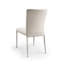 Ensemble de 2 chaises d'appoint contemporaines en similicuir, couleur blanc doux