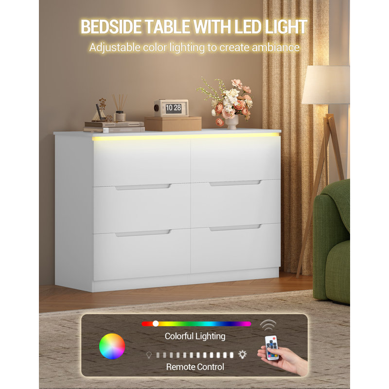 120 cm W Chest of 6 Drawers