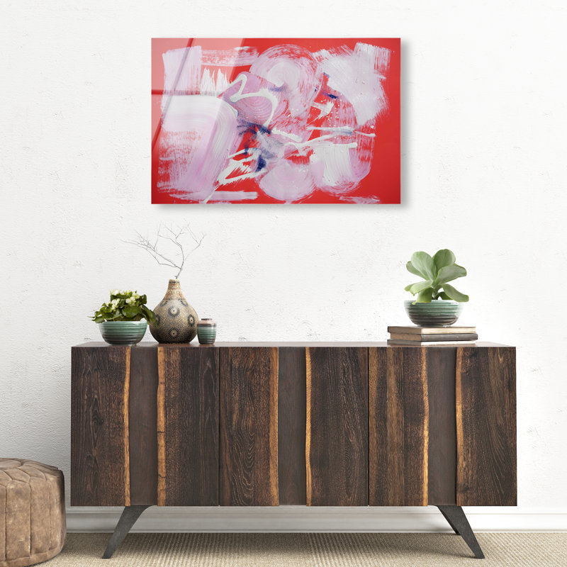 Passion Fruit Berry Blend Canvas Abstract Print by Oliver Gal, 20"H x 30"W, High-Gloss Acrylic Print