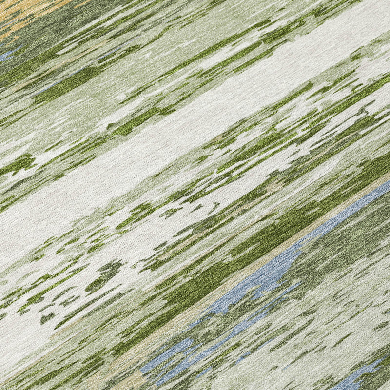 Machine Washable Indoor/Outdoor Jeffery ACN2287 Stripes Rug, Rectangle 5' x 7'6"