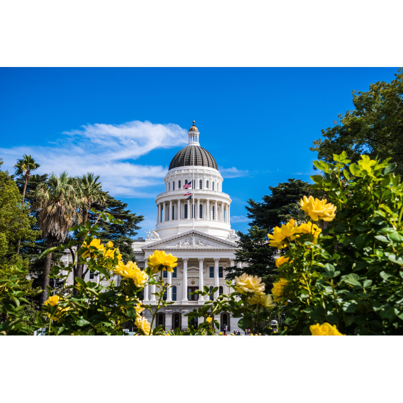 State Capitol Building 1 Piece Wrapped Canvas Wall Art, 30cm H x 46cm W