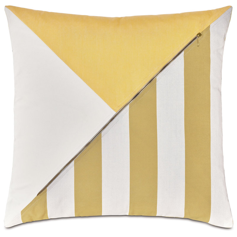 Coussin décoratif Sail, Blanc / jaune