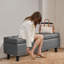 Banc avec repose-pieds capitonné et capitonné avec pieds en bois -2042244331