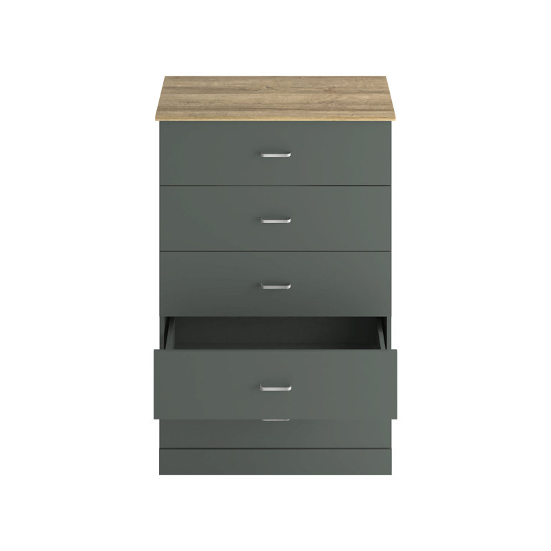 Allyannah 5 Drawer 47.2'' H Dresser, Kale Green