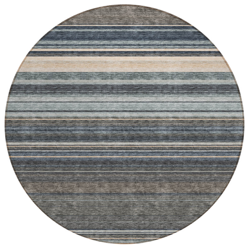 Tapis rond beige 8 po