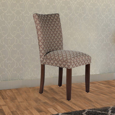19.5'' H Fabric Upholstered Cherry Parsons Chair